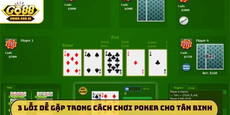 3 lỗi dễ gặp trong cách chơi Poker cho tân binh