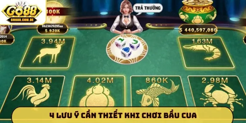 Bầu Cua GO88 - Nghệ Thuật Dự Đoán Linh Vật Đỉnh Cao 4 lưu ý cần thiết khi chơi Bầu cua