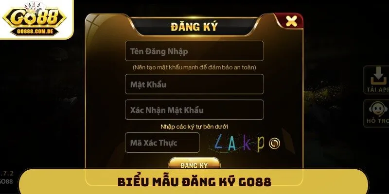 Biểu mẫu đăng ký GO88