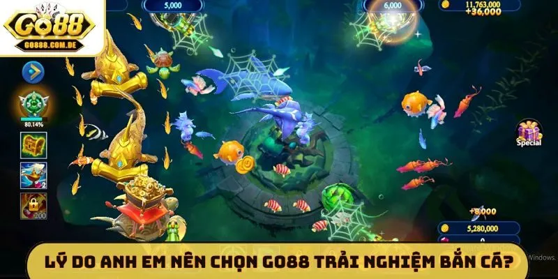 Lý do anh em nên chọn GO88 trải nghiệm bắn cá?