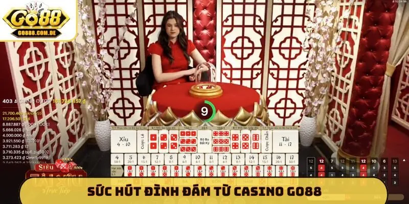Sức hút đình đám từ casino GO88