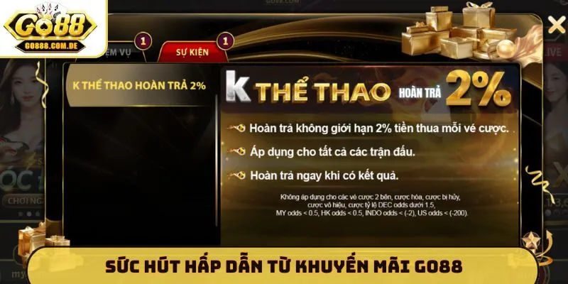 Sức hút hấp dẫn từ khuyến mãi GO88